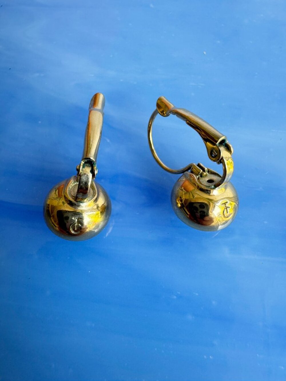 Swarovski Touchstone Crystal Gold Lever Back Drop Earrings - Picture 4 of 4